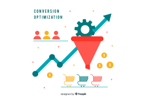 Conversion funnel indicating higher conversion rates.
